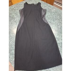 Kim Kardashian Kollection Mini Dress Sz S Faux Leather Side Panels Bodycon LBD